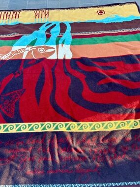 Pendleton RARE Wool Legend of the Salmon Vintage Blanket